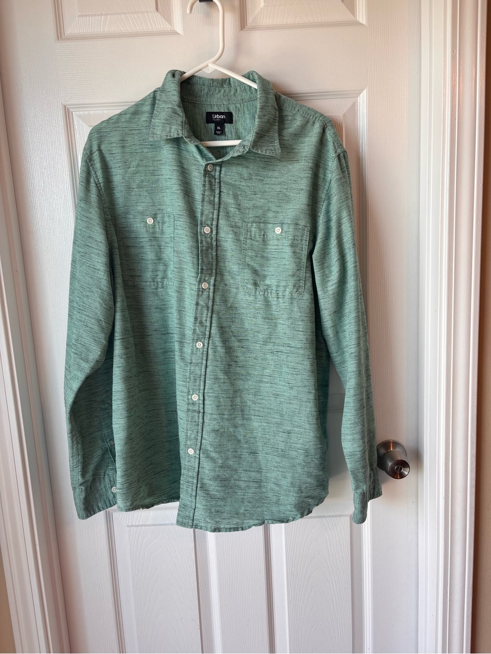 Urban Pipeline Green Long-Sleeve Button-Up Shirt Mens Size Xl